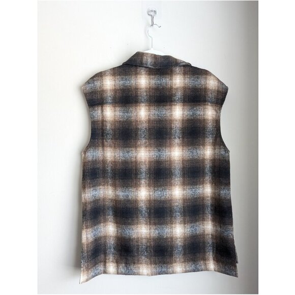 Melloday Plaid Shacket Vest - Picture 2 of 6